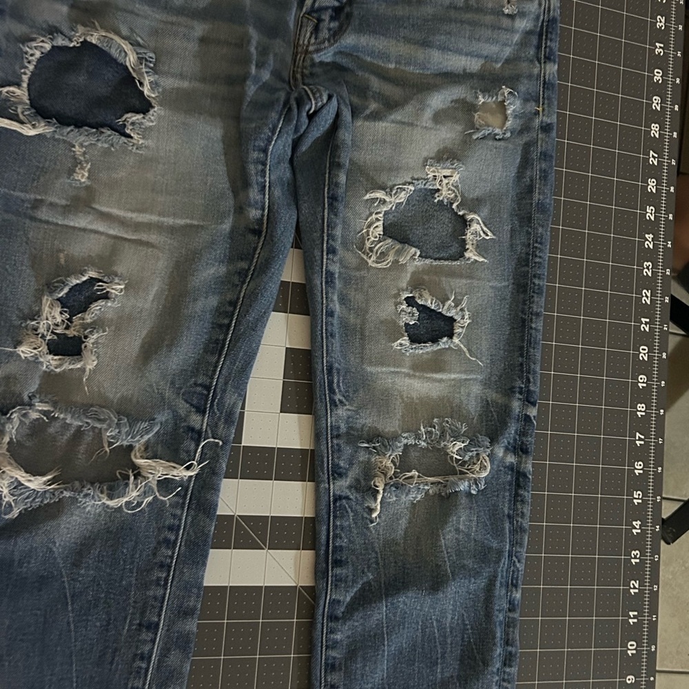 American Eagle Outfitters Ripped Indigo Skinny Jeans